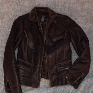Dex Faux Leather Moto Jacket XS